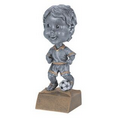 Resin Male Soccer Bobble Head - 6"